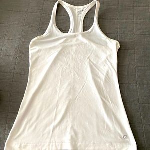 EUC white GapFit racer back tank